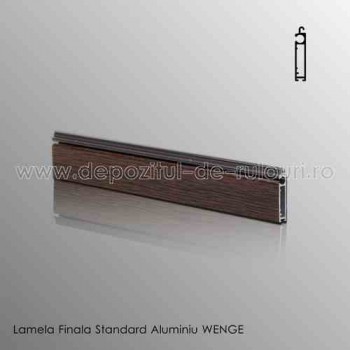 Lamele finale rulouri exterioare aluminiu standard wenge